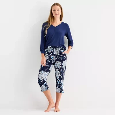 Liz Claiborne Cool and Calm Womens Pajama Capri Pant