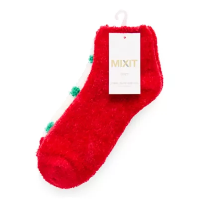 Mixit Cozy Chenille Womens 2 Pair Low Cut Socks