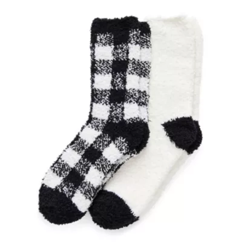 Mixit Cozy Womens 2 Pair Crew Socks