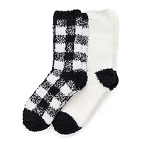 Mixit Cozy Womens 2 Pair Crew Socks