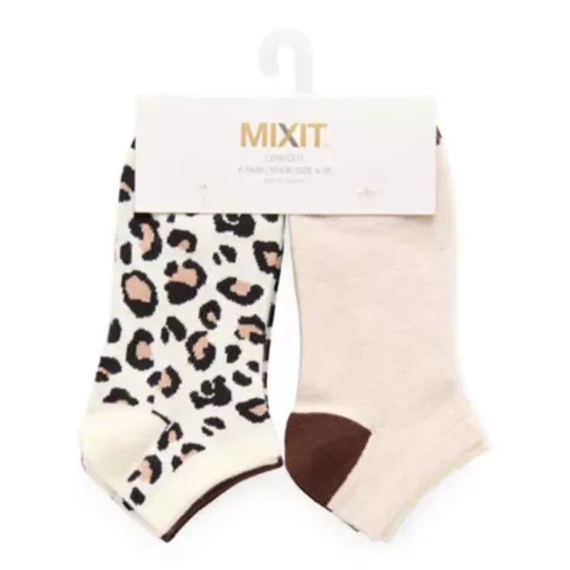 Mixit Womens 6 Pair Low Cut Socks