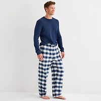 St. John's Bay Mens Crew Neck Long Sleeve Pajama Top
