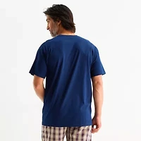 St. John's Bay Mens Crew Neck Short Sleeve Pajama Top