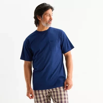 St. John's Bay Mens Crew Neck Short Sleeve Pajama Top