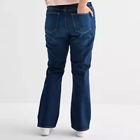 Arizona-Juniors Plus Womens Mid Rise Bootcut Jean