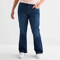 Arizona-Juniors Plus Womens Mid Rise Bootcut Jean