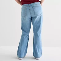 Arizona-Juniors Plus Womens High Rise Bootcut Jean