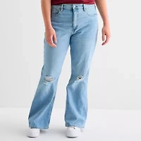 Arizona-Juniors Plus Womens High Rise Bootcut Jean