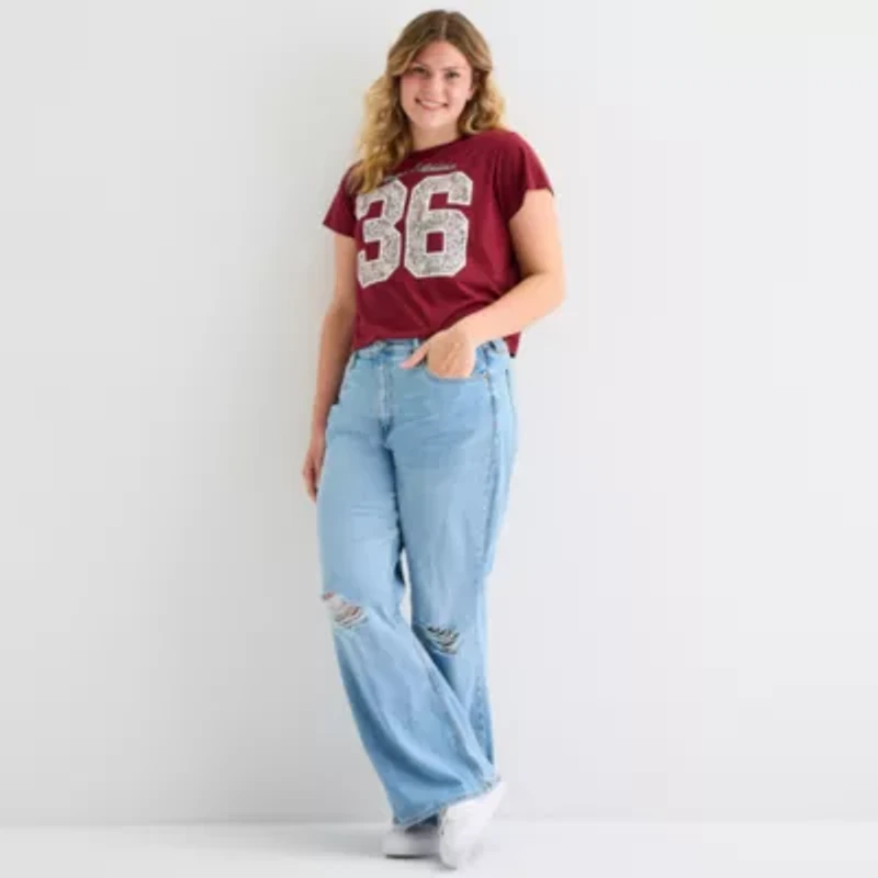 Arizona-Juniors Plus Womens High Rise Bootcut Jean