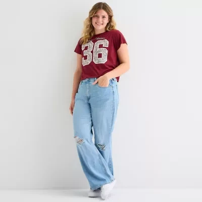 Arizona-Juniors Plus Womens High Rise Bootcut Jean