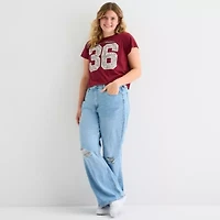 Arizona-Juniors Plus Womens High Rise Bootcut Jean