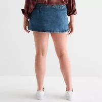 Arizona Womens Juniors Plus Wrap Skirt