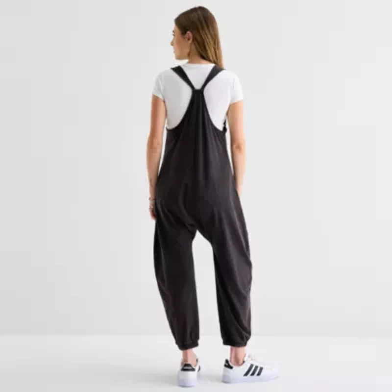 Arizona Sleeveless Womens Overalls-Juniors