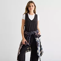 Arizona Sleeveless Womens Overalls-Juniors
