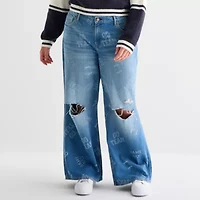 Arizona Juniors Plus Womens Low Rise Baggy Fit Jean