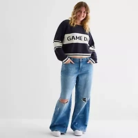 Arizona Juniors Plus Womens Low Rise Baggy Fit Jean