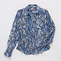 Worthington Womens Long Sleeve Blouse