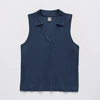 Worthington Womens Y Neck Sleeveless Plus Tank Top