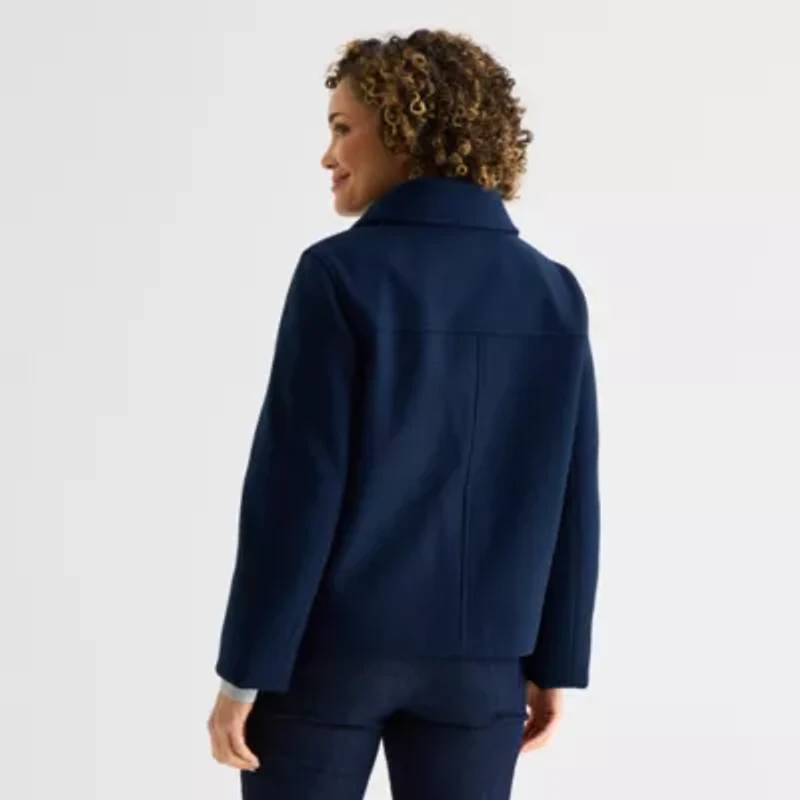 Liz Claiborne Womens Midweight Peacoat