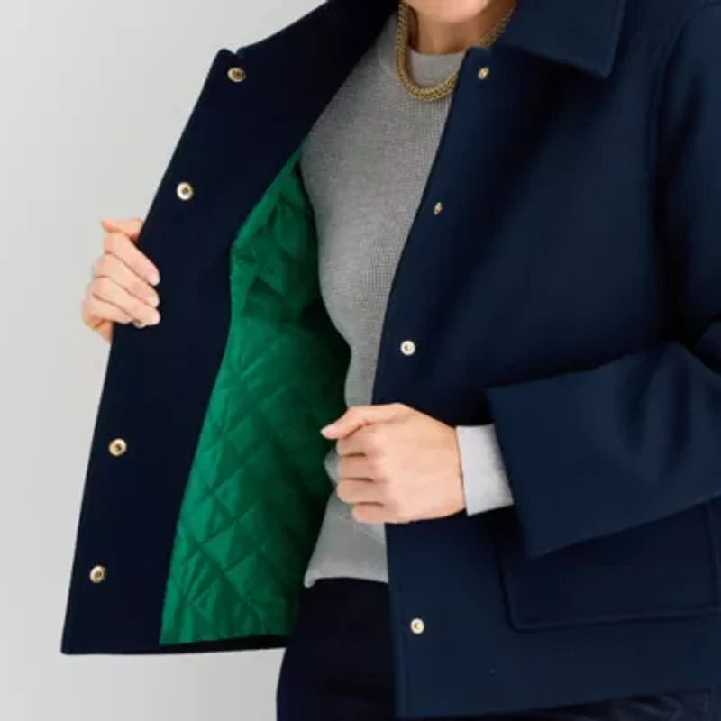 Liz Claiborne Womens Midweight Peacoat