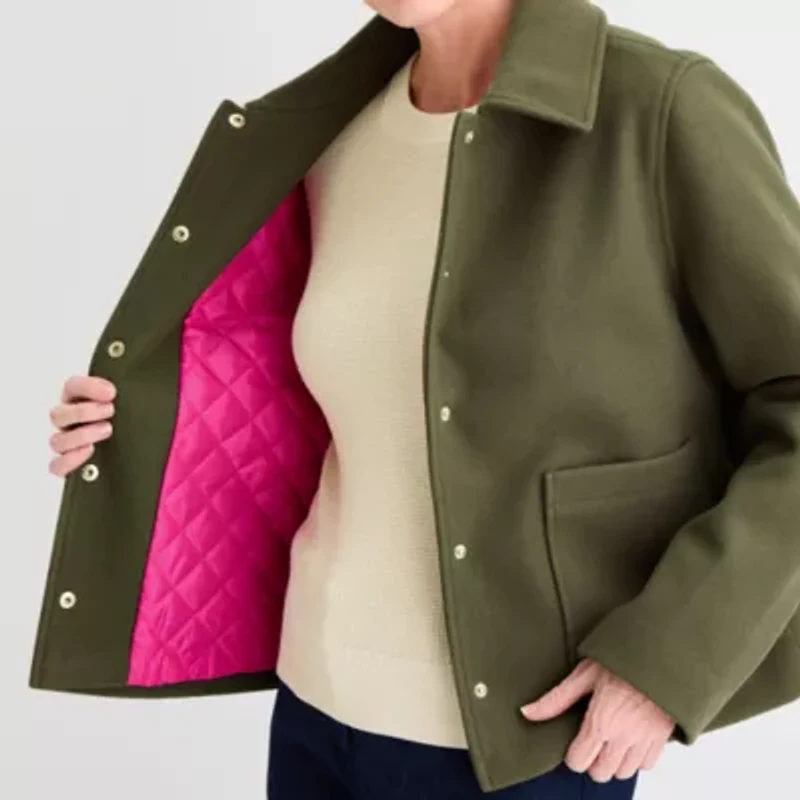 Liz Claiborne Womens Midweight Peacoat