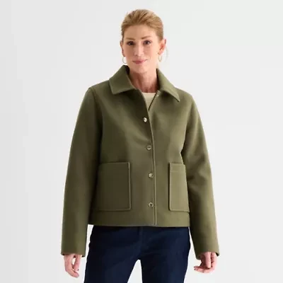 Liz Claiborne Womens Midweight Peacoat