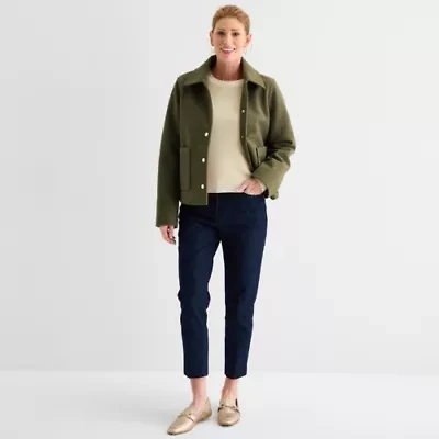 Liz Claiborne Womens Midweight Peacoat