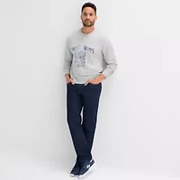 St. John's Bay French Terry Graphic Mens Crew Neck Long Sleeve Sweatshirt