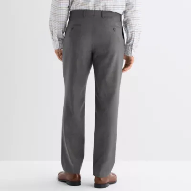 Stafford Houndstooth Mens Classic Fit Flat Front Suit Pant
