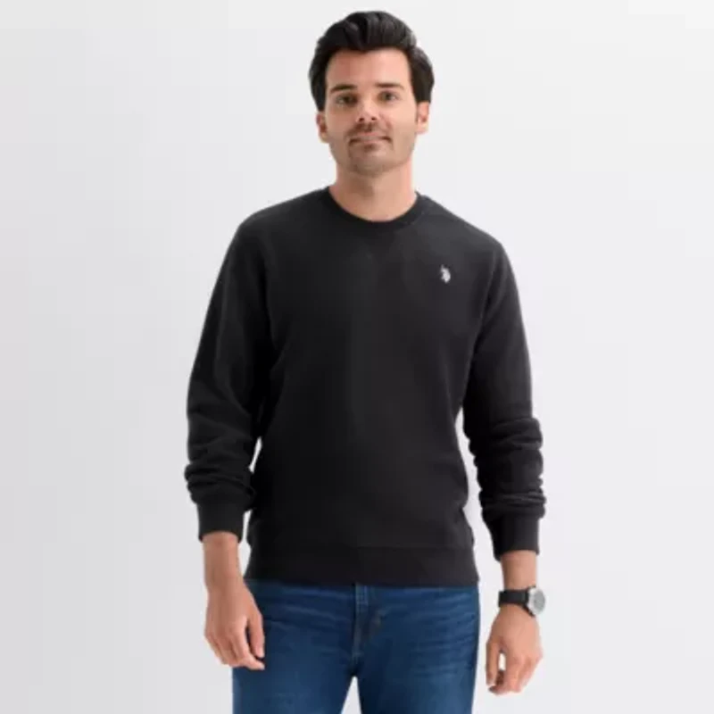 U.S. Polo Assn. Crew Fleece Mens Neck Long Sleeve Embroidered Sweatshirt