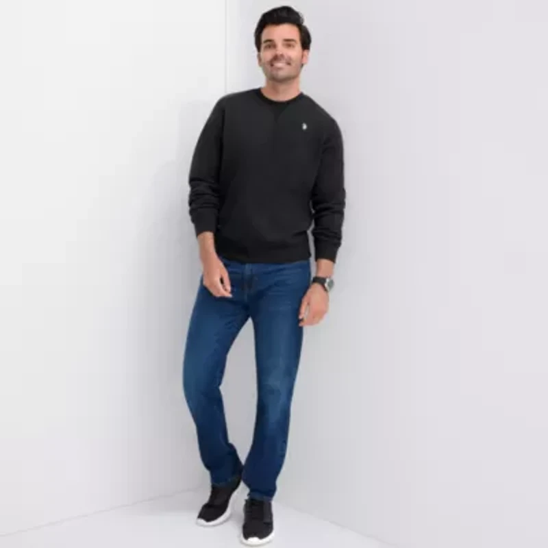 U.S. Polo Assn. Crew Fleece Mens Neck Long Sleeve Embroidered Sweatshirt