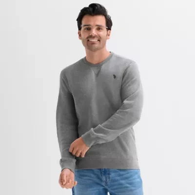 U.S. Polo Assn. Crew Fleece Mens Neck Long Sleeve Embroidered Sweatshirt