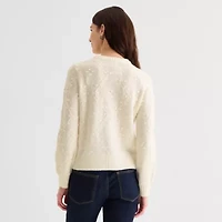 St. John's Bay Womens Crew Neck Long Sleeve Pullover Sweater