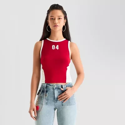 Joaquina for JCPenney Womens-Juniors Crew Neck Tank Top