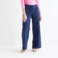 St. John's Bay Womens Wide Leg Regular Fit Tall Trouser