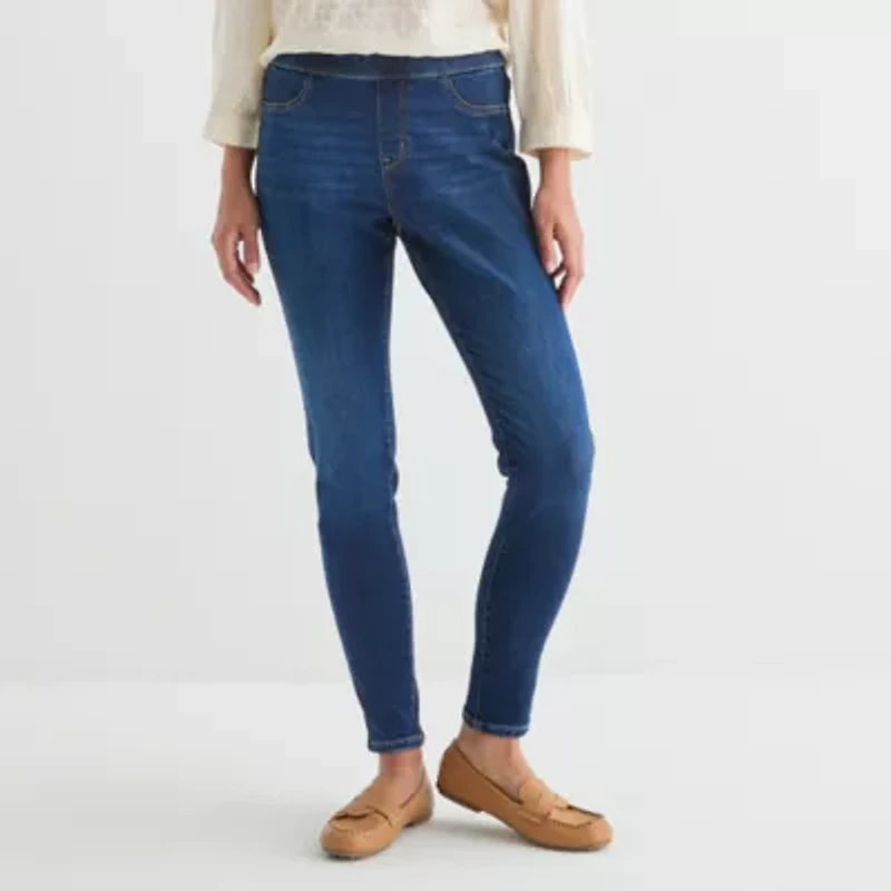 St. John's Bay Womens Tall Mid Rise Jegging Jean