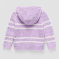 Okie Dokie Baby Girls Hooded Long Sleeve Zipper Cardigan