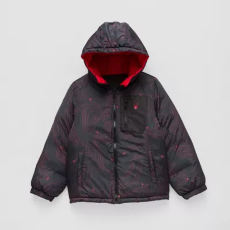 Spyder Little & Big Kid Boys Hooded Reversible Heavyweight Puffer Jacket
