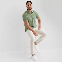 St. John's Bay Premium Stretch Mens Classic Fit Short Sleeve Polo Shirt