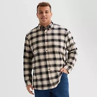 mutual weave Lightweight Mens Long Sleeve Regular Fit Big and Tall Flannel Shirt
