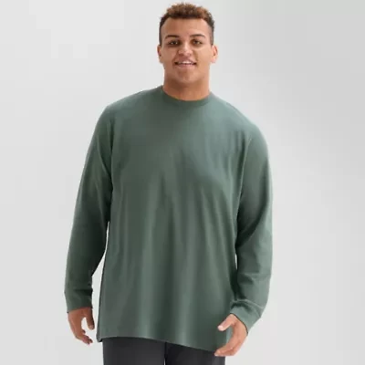 Stylus Mens Crew Neck Long Sleeve Big and Tall T-Shirt