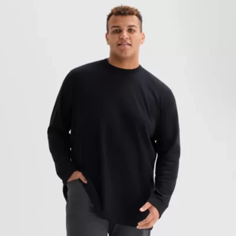 Stylus Mens Crew Neck Long Sleeve T-Shirt