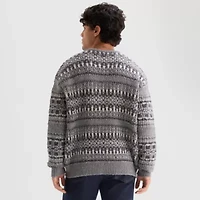 Arizona Mens Crew Neck Long Sleeve Pullover Sweater