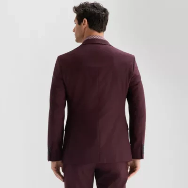 J. Ferrar Twill Mens Slim Fit Suit Jacket