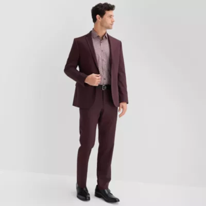 J. Ferrar Twill Mens Slim Fit Suit Jacket
