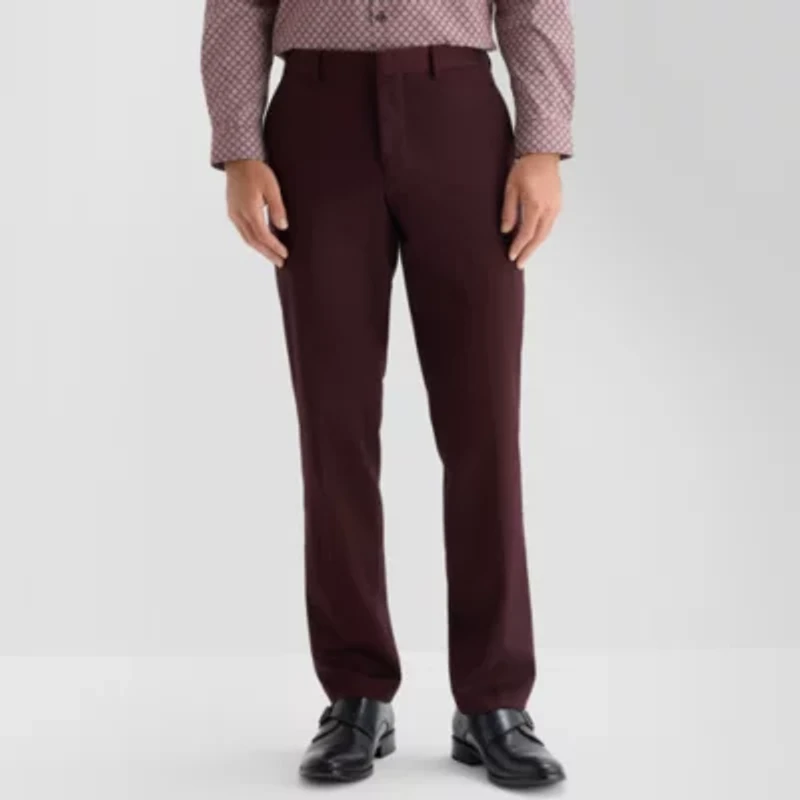 J. Ferrar Twill Mens Slim Fit Flat Front Suit Pant