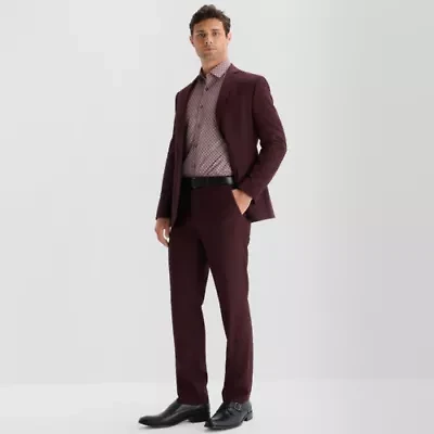 J. Ferrar Twill Mens Slim Fit Flat Front Suit Pant