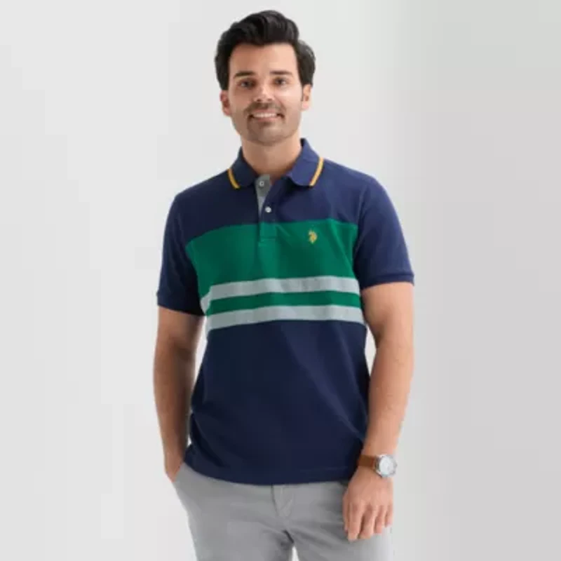 U.S. Polo Assn. Colorblock Mens Classic Fit Short Sleeve Shirt