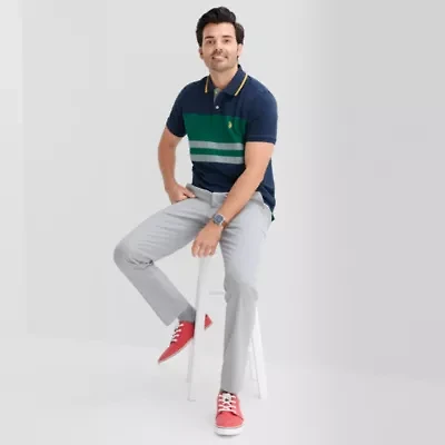 U.S. Polo Assn. Colorblock Mens Classic Fit Short Sleeve Shirt