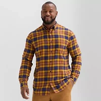 St. John's Bay Mens Long Sleeve Classic Fit Big and Tall Flannel Shirt